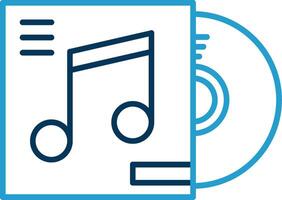 Cd cover Line Blue Two Color Icon vector