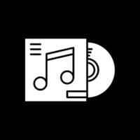 Cd cover Glyph Inverted Icon vector