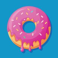 Delectable chocolate nibble donut with a vibrant vector design