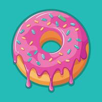 Delectable chocolate nibble donut with a vibrant vector design