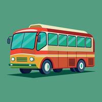 Bus flat design cartoon icon illustration School bus vector