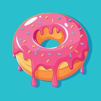 Delectable chocolate nibble donut with a vibrant vector design