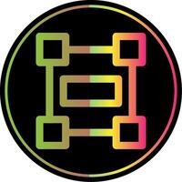 Rectangle frame Line Gradient Due Color Icon vector