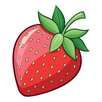 Strawberry colorful cartoon vector illustration