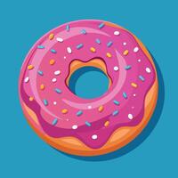 Delectable chocolate nibble donut with a vibrant vector design