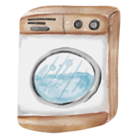 watercolor washing machine png