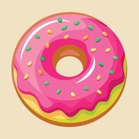 Delectable chocolate nibble donut with a vibrant vector design