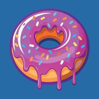 Delectable chocolate nibble donut with a vibrant vector design