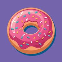 Delectable chocolate nibble donut with a vibrant vector design