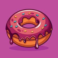 Delectable chocolate nibble donut with a vibrant vector design