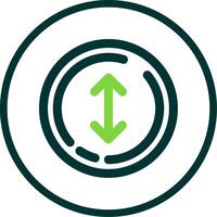 Up and down arrow Line Circle Icon vector