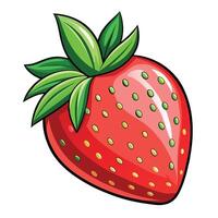 Strawberry colorful cartoon vector illustration