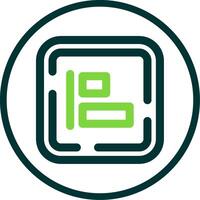 Left allignment Line Circle Icon vector