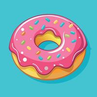 Delectable chocolate nibble donut with a vibrant vector design