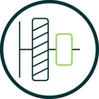 Vertical alignment Line Circle Icon vector
