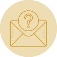 Question mark Line Yellow Circle Icon vector