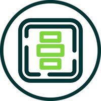 Horizontal Alignment Line Circle Icon vector