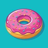 Delectable chocolate nibble donut with a vibrant vector design