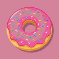 Delectable chocolate nibble donut with a vibrant vector design