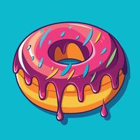 Delectable chocolate nibble donut with a vibrant vector design