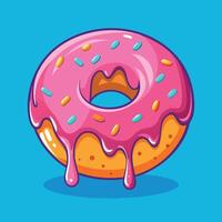 Delectable chocolate nibble donut with a vibrant vector design