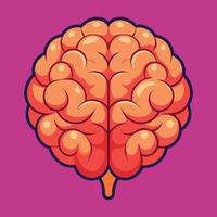 Brain colorful cartoon vector illustration