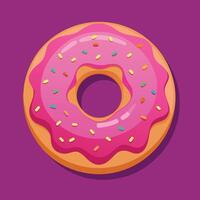 Delectable chocolate nibble donut with a vibrant vector design