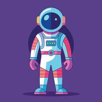 Colorful cartoon of an astronaut Illustrator and vector graphics