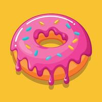 Delectable chocolate nibble donut with a vibrant vector design