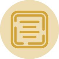 Center alignment Line Yellow Circle Icon vector