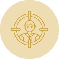 Target audience Line Yellow Circle Icon vector