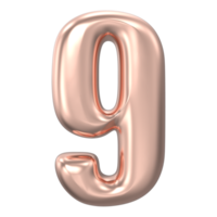 Gold Number 9 png