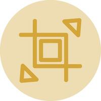 Expand crop resize Line Yellow Circle Icon vector