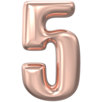 Gold Number 5 png