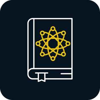 Physics book Line Yellow White Icon vector