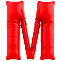 Red M Font Balloon 3D Render png