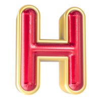 Font H 3d Render png