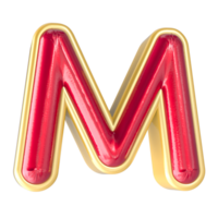 font m 3d rendere png