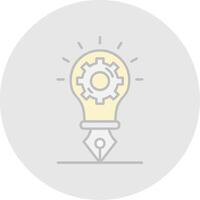 Creative idea Line Filled Light Circle Icon vector