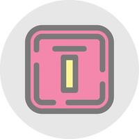 Top alignment Line Filled Light Circle Icon vector