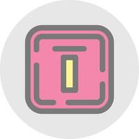 Top alignment Line Filled Light Circle Icon vector