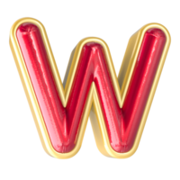 fuente w 3d hacer png
