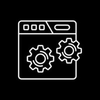 Web setting Line Inverted Icon vector