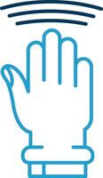 Drag Window Line Blue Two Color Icon vector