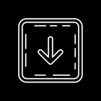 Down arrow Line Inverted Icon vector