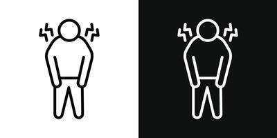 Muscle pain icon vector