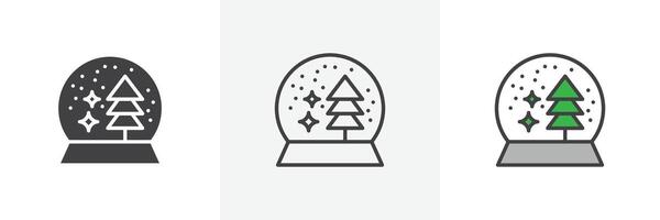 Snow globe icon vector