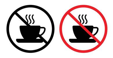 No coffee cup sign vector