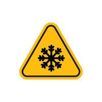 Cold warning sign vector