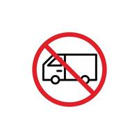 No truck sign vector